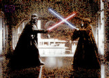 2026 Death Star Duel Topps Chrome Star Wars Galaxy Purple Speckle Refractor 028/125 #85 Darth Vader Obi-Wan Kenobi