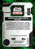 2026 Anakin Skywalker's Sunset Topps Chrome Star Wars Galaxy Green Kaleidoscope Refractor 150/199 #9 Anakin Skywalker