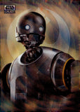 2026 K-2SO Topps Chrome Star Wars Galaxy Original Art Card Rogue One Wave Refractor 61/99 #ARO-3