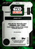 2026 Jango Fett Topps Chrome Star Wars Galaxy Galactic Anthology Art Card Green Kaleidoscope Refractor 128/199 #GA-9