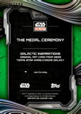 2025 The Medal Ceremony Topps Chrome Star Wars Galaxy Green Shimmer Refractor 196/199 #SWIN-9