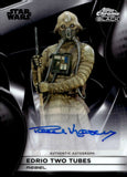 2025 Paul Kasey as Edrio Two Tubes Auto Autograph Topps Chrome Smugglers Outpost Star Wars Chrome Black #CB-PK