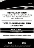 2025 Paul Kasey as Edrio Two Tubes Auto Autograph Topps Chrome Smugglers Outpost Star Wars Chrome Black #CB-PK