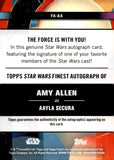 2025 Amy Allen as Aayla Secura Auto Autograph Smugglers Outpost Star Wars Topps Finest #FA-AA