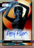 2025 Amy Allen as Aayla Secura Auto Autograph Smugglers Outpost Star Wars Topps Finest #FA-AA