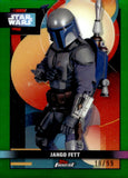 2025 Jango Fett Smugglers Outpost Star Wars Topps Finest Green Refractor 18/99 #F-65