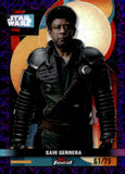 2025 Saw Gerrera Smugglers Outpost Star Wars Topps Finest Purple Lazer Refractor 61/75 #F-14