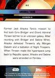 2025 Ahsoka Tano Smugglers Outpost Star Wars Topps Finest Purple Lazer Refractor 66/75 #F-7