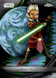 2025 Ahsoka Tano Topps Chrome Star Wars Hyperspace Pulsar Refractor 52/99 #1