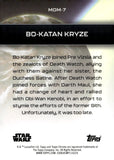 2025 Bo Katan Topps Chrome Star Wars Hyperspace Moon of Mandalore Pulsar Refractor 01/99 #MOM-7 Kryze