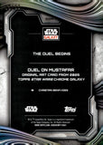 2025 The Duel Begins Topps Chrome Star Wars Galaxy Duel on Mustafar Original Art Card Pulsar Refractor 09/99 #DOM-1