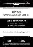 2024 Wes Chatham Auto Autograph Topps Chrome Star Wars Kamino Aqua Refractor 029/199 #AU-WC