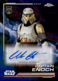 2024 Wes Chatham Auto Autograph Topps Chrome Star Wars Kamino Aqua Refractor 029/199 #AU-WC
