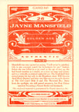 2012 Jayne Mansfield Relic Panini Golden Age #26 Model