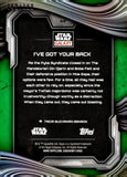 2025 I've Got Your Back Topps Chrome Star Wars Galaxy Green Shimmer Refractor 149/199 #62
