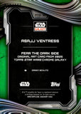 2025 Asajj Ventress Topps Chrome Star Wars Galaxy Fear The Dark Side Original Art Card Green Shimmer Refractor 022/199 #FTD-12