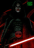 2025 Asajj Ventress Topps Chrome Star Wars Galaxy Fear The Dark Side Original Art Card Green Shimmer Refractor 022/199 #FTD-12
