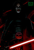 2025 Asajj Ventress Topps Chrome Star Wars Galaxy Fear The Dark Side Original Art Card Green Lava Refractor 133/175 #FTD-12