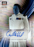 2025 Lars Mikkelsen as Grand Admiral Thrawn Auto Autograph Topps Chrome Star Wars Galaxy Wave Refractor 83/99 #GA-LM