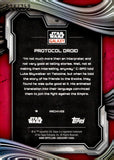 2025 Protocol Droid Topps Chrome Star Wars Galaxy Magenta Lava Refractor 034/250 #10