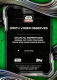 2025 Darth Vader Observes Topps Chrome Star Wars Galaxy Galactic Inspirations Original Art Card Green Lava Refractor 058/175 #SWIN-4