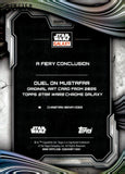 2025 A Fiery Conclusion Topps Chrome Star Wars Galaxy Duel on Mustafar Original Art Card Atomic Refractor 019/150 #DOM-15