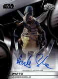 2025 Andy Secombe as Watto Auto Autograph Topps Star Wars Smugglers Outpost Chrome Black Autograph #CB-NS