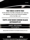 2025 Andy Secombe as Watto Auto Autograph Topps Star Wars Smugglers Outpost Chrome Black Autograph #CB-NS