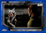 2021 Ahsoka Tano Meets With Kanan Topps Chrome Star Wars Legacy Blue Refractor 43/99 #123