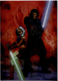 2025 Anakin and Ahsoka Topps Chrome Star Wars Galaxy Magenta Lava Refractor 130/250 #71