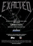 2025 Carmelo Hayes Auto Autograph Topps Exalted WWE Black and White Signatures Blue 21/25 #BWS-CHS Smackdown