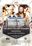 2025 "The American Nightmare" Cody Rhodes Roman Reigns Relic Topps Exalted WWE Rivaled Relics Aqua 78/99 #RR-RR Smackdown