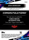 2021 John Morrison Auto Autograph Topps Finest WWE #RA-JM Monday Night Raw