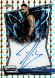 2026 Tonga Loa Auto Autograph Topps Chrome WWE Blue Brand Autograph Geometric Refractor #BBA-TON Friday Night Smackdown