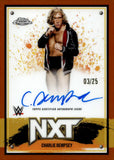 2025 Charlie Dempsey Autograph Topps Chrome WWE NXT Autograph Orange Refractor 03/25 #NXT-CHD NXT