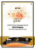 2025 Charlie Dempsey Autograph Topps Chrome WWE NXT Autograph Orange Refractor 03/25 #NXT-CHD NXT