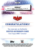 2021 Riddle Autograph Topps Chrome WWE Refractor Auto 084/199 A-BRO Monday Night Raw