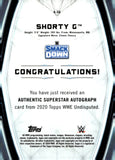 2020 Shorty G Auto Autograph Topps WWE Undisputed 170/199 #A-SG Friday Night Smackdown