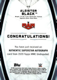 2020 Aleister Black Auto Autograph Topps WWE Undisputed Orange 17/99 #A-AT Monday Night Raw