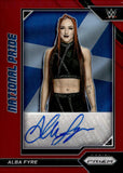 2023 Alba Fyre Auto Autograph Panini WWE Chronicles Prizm National Pride Red Prizm #NP-AFY Friday Night Smackdown