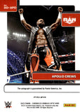 2023 Apollo Crews Auto Autograph Panini WWE Chronicles Donruss Optic Signatures Series Mojo 10/25 #DO-APO Monday Night Raw