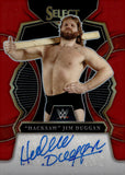 2023 "Hacksaw" Jim Duggan Auto Autograph Panini WWE Select Red Prizm Select Signatures 45/60 #SG-HJD WWE Legends
