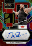2024 Braun Strowman Auto Autograph Relic Panini Select WWE Autograph Memorabilia Tie Dye Prizm 23/25 AM-BSM Monday Night Raw