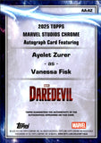 2025 Ayelet Zurer as Vanessa Fisk Auto Autograph Topps Chrome Marvel Studios Refractor #AA-AZ Daredevil