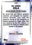 2025 Dr. Arnim Zola Topps Chrome Marvel Studios Black Refractor 07/10 #S-25 Captain America The First Avenger