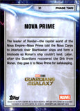 2025 Nova Prime Topps Chrome Marvel Studios Gold Wave Refractor 41/50 #51 Guardians of the Galaxy
