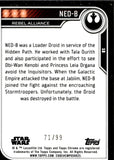 2023 Ned-B Topps Chrome Star Wars Green Refractor 71/99 #18