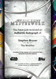2023 Stephen Bruner as The Modfier Auto Autograph Topps Star Wars Masterwork Authentic Autograph #A-T