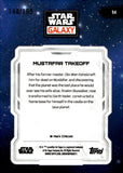 2024 Mustafar Takeoff Topps Chrome Star Wars Galaxy Blue Sonar Refractor 148/199 #94