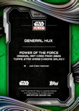 2025 General Hux Topps Chrome Star Wars Galaxy Power of The Force Original Art Card Green Lava Refractor 159/175 #POW-11